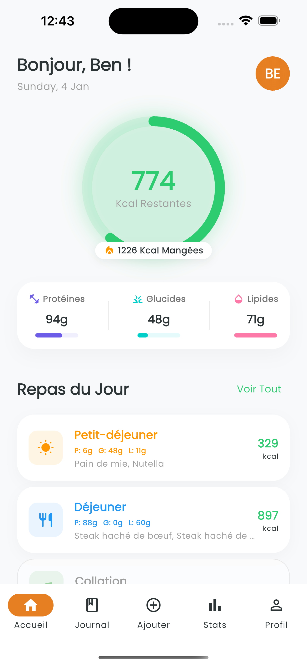 Speaking Fork App Interface